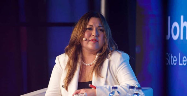 Mary-Ann Russon moderated a tech panel on Smart Cities and Urban Tech as a keynote speaker at Dublin Tech Summit 2023 featuring Aisling Dunne of Bolt, Brian O'Rourke of Cityswift and John Cormican of Jaguar Land Rover.