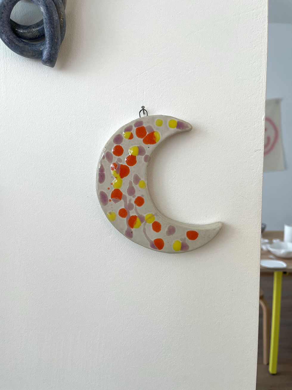 Isa Benkert Keramik Köln moon  wall object wallhanging unique