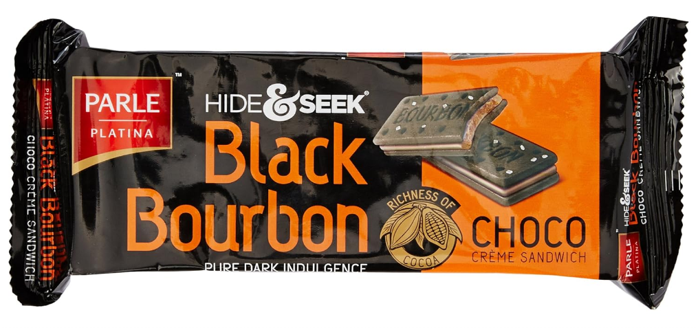 Parle Bourbon Parle Hide & Seek Black Bourbon, Chocolate, 100g