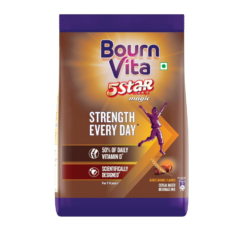 Bournvita 5 Star Magic Nutrition Drink, 500 g Pouch