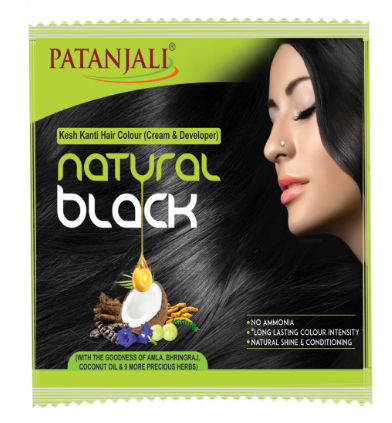 Patanjali Kesh kanti Hair Colour (Cream & Developer) Natural Black 40g Humarabaz