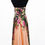Thumbnail: Evening Gown "Lexi" | Strapless Sweetheart | Apricot with Floral Chiffon