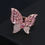Thumbnail: Crystal Pink Butterfly w Rose Gold-Toned Plating Ring