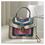 Thumbnail: Embossed Snakeskin Leather Multi-Colours w Serpent Head Closure Handbag