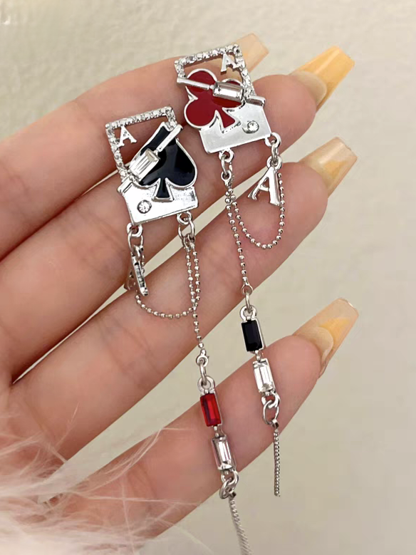 Thumbnail: Statement Jewellery "Mismatched-Style" Earrings Sterling Silver Pins #7382