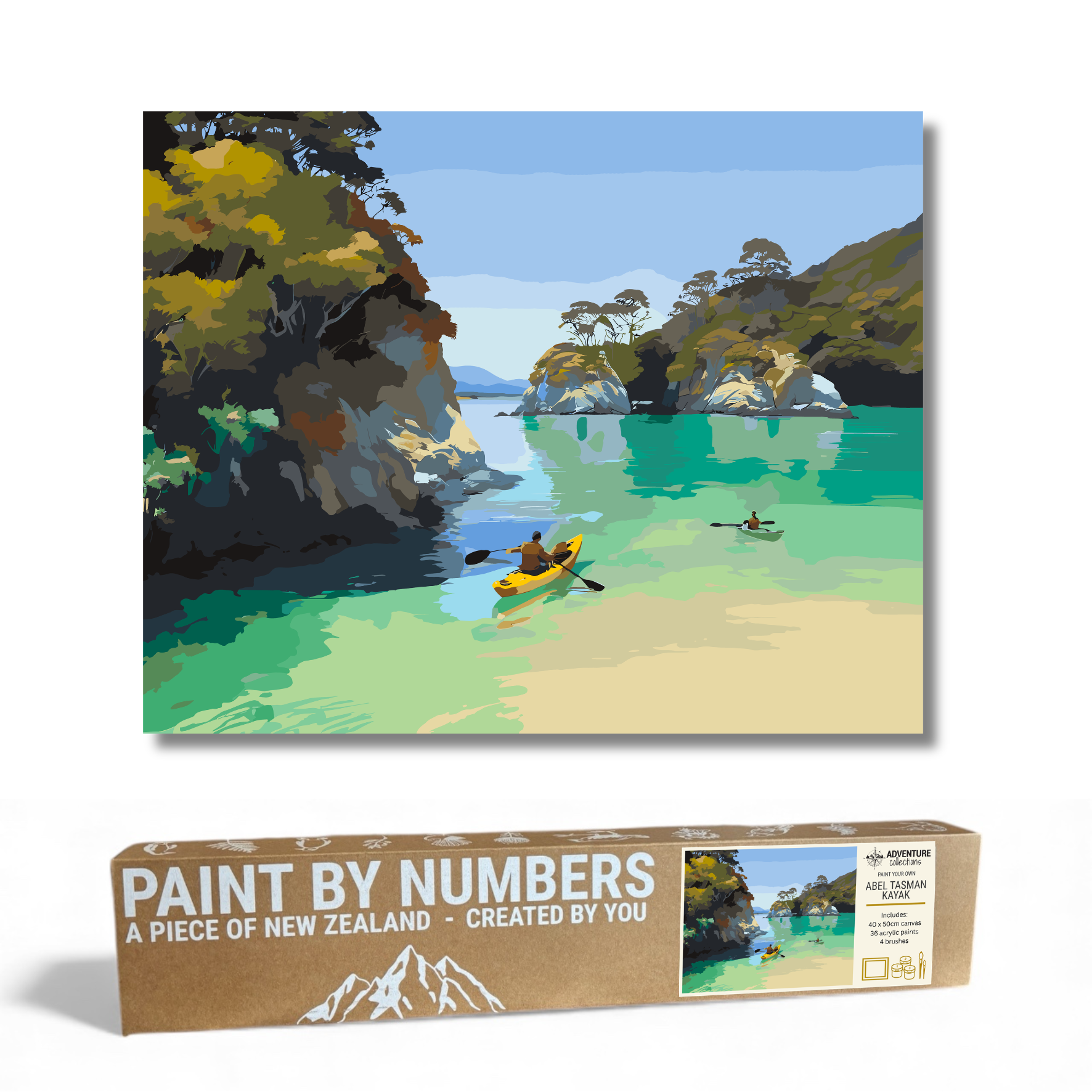 Abel Tasman Kayaks - 40x50cm Paint by Numbers