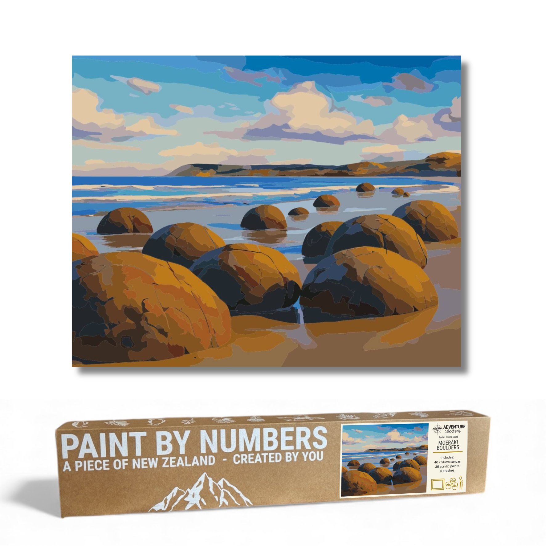 Moeraki Boulders - 40x50cm Paint by Numbers