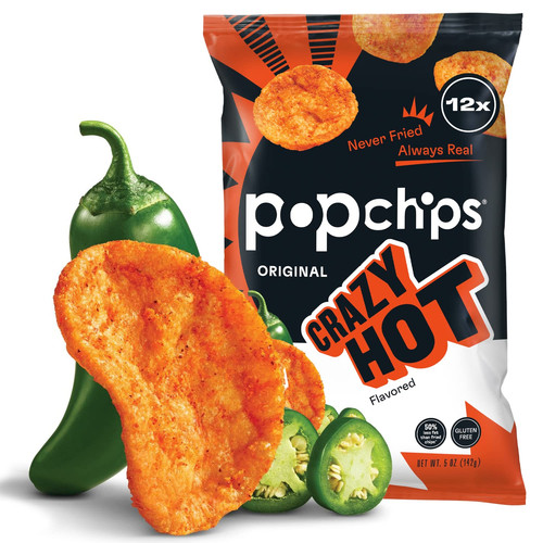 Popchips Potato Chips Crazy Hot 4ct 5 0oz Share Bags Low Calorie popchips-potato-chips-crazy-hot-4ct-5-0oz-share-bags-low-calorie