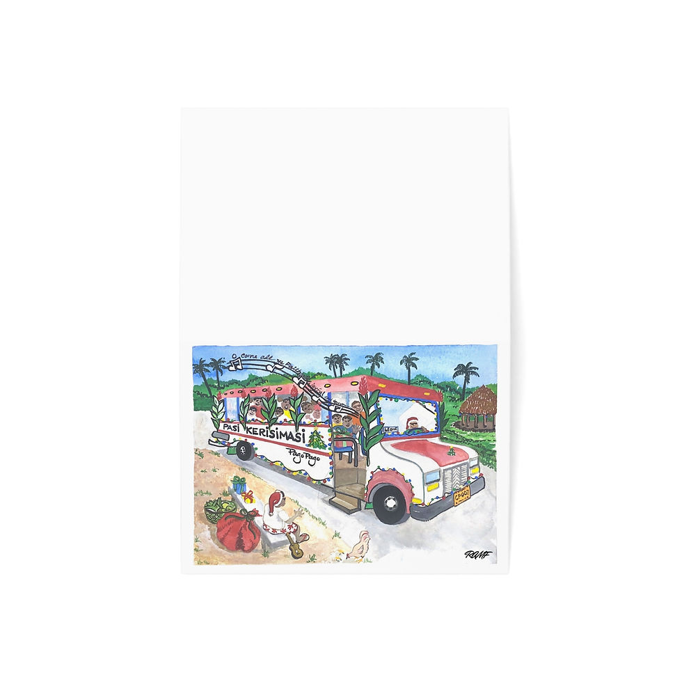 Thumbnail: Pasi Kerisimasi- Christmas Bus Greeting Cards - Set of 1, 10, 30, or 50pcs