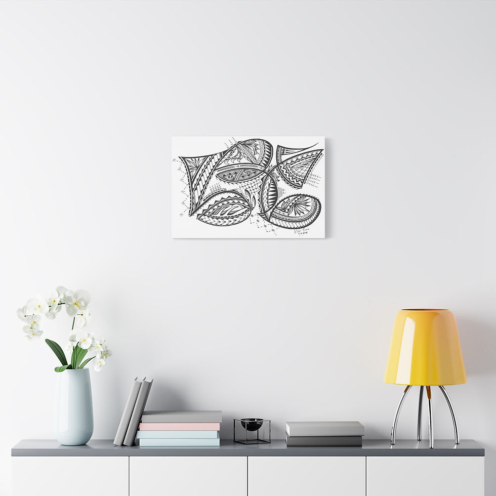 Thumbnail: Olaga Manuia- Blessed Life by Su'a Uilisone Fitiao - Canvas Print