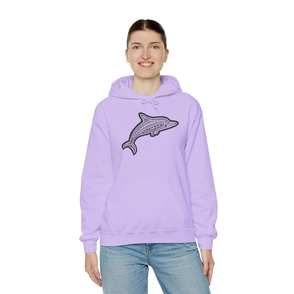 Thumbnail: Afiafi Ole Mumua-Afternoon Dolphin: Unisex Hooded Sweatshirt 