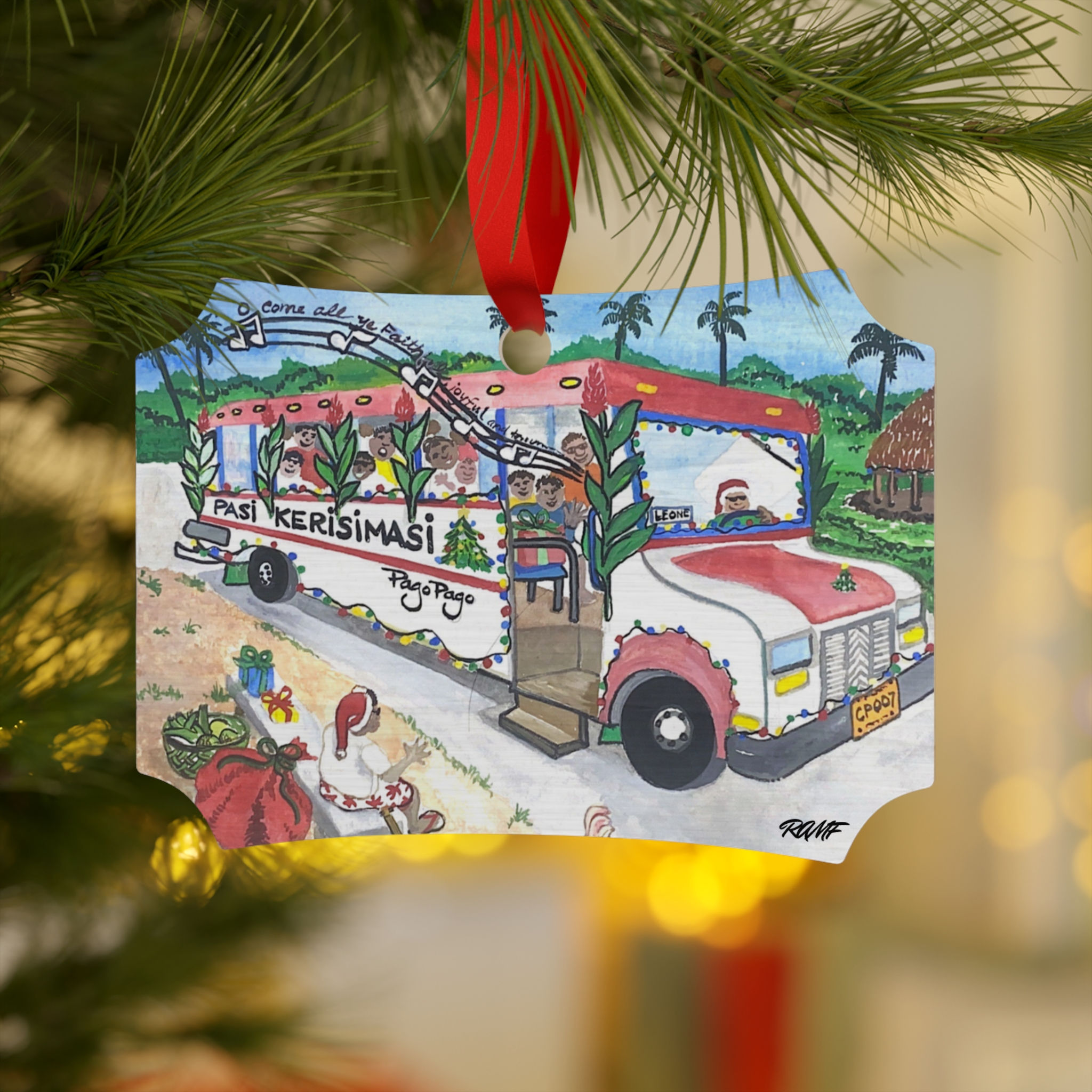 Pasi Kerisimasi - Festive Plywood Christmas Ornament