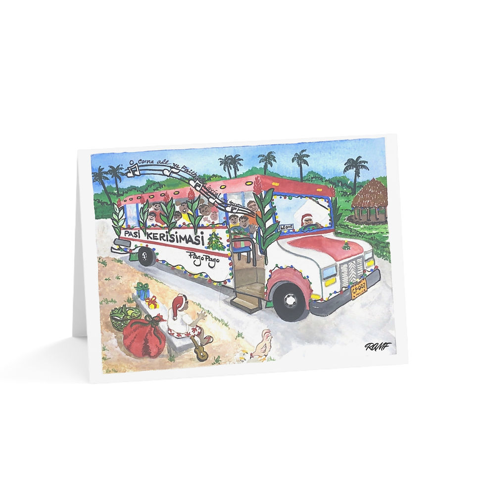 Pasi Kerisimasi- Christmas Bus Greeting Cards - Set of 1, 10, 30, or 50pcs