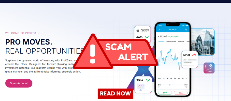 ​ProXGain.com: A Suspicious Broker with Multiple Red Flags
