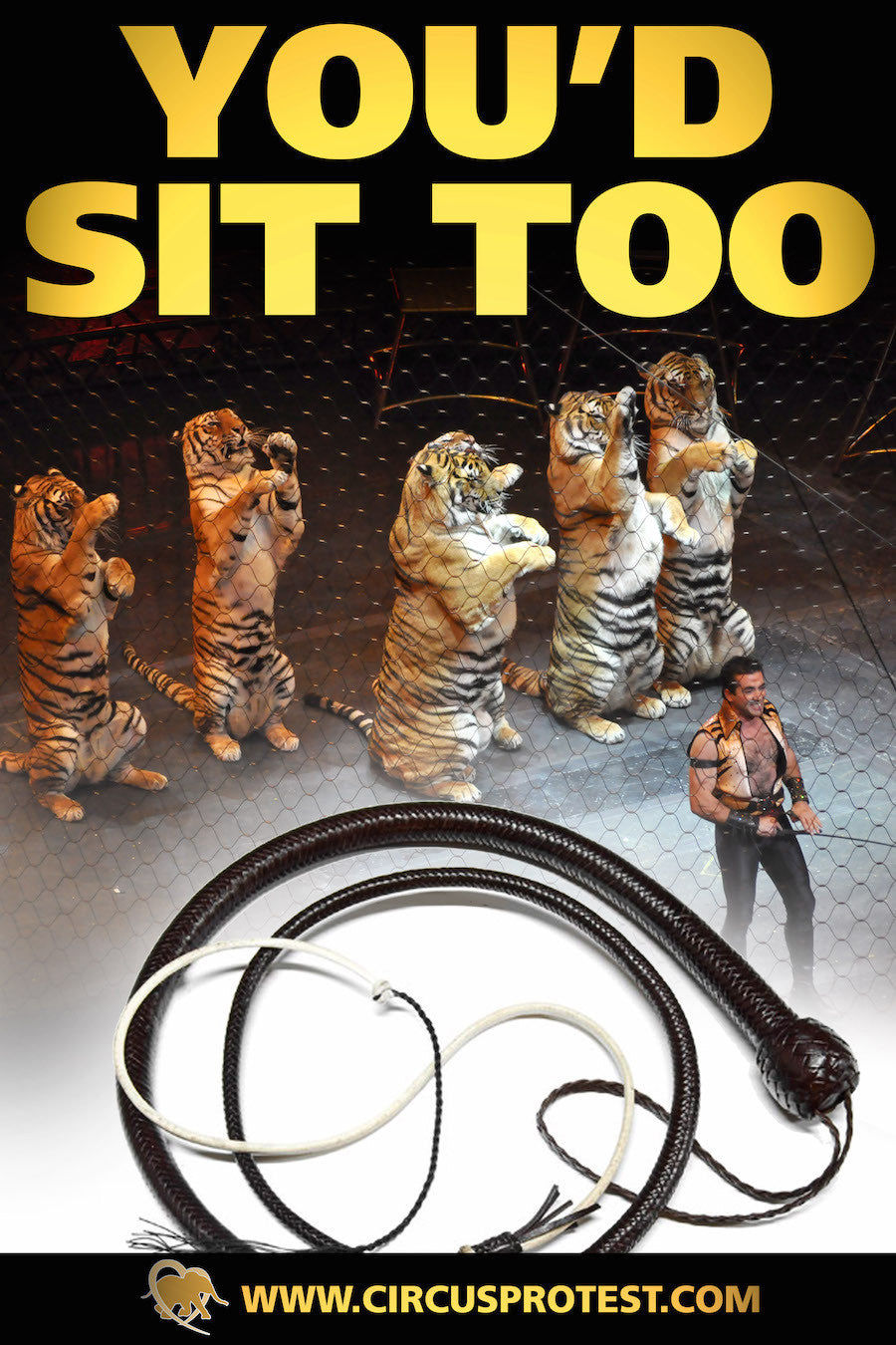 You'd Sit Too protest poster