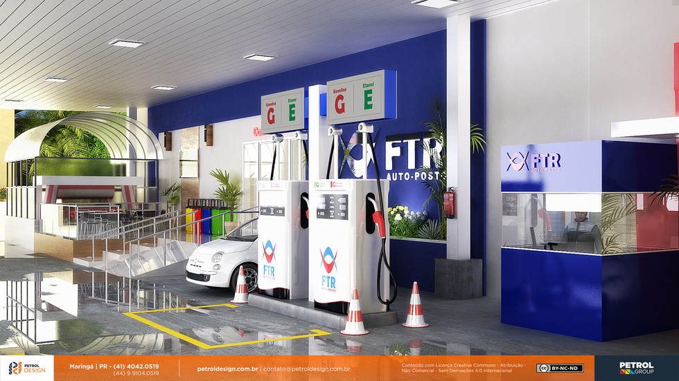 posto de combustivel em 3d Bela Vista MS