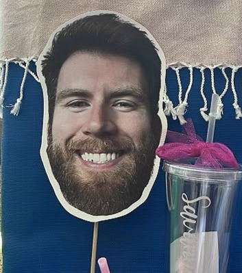 Thumbnail: Groom or Bride 12" Head-on-a-Stick (6 Pack)