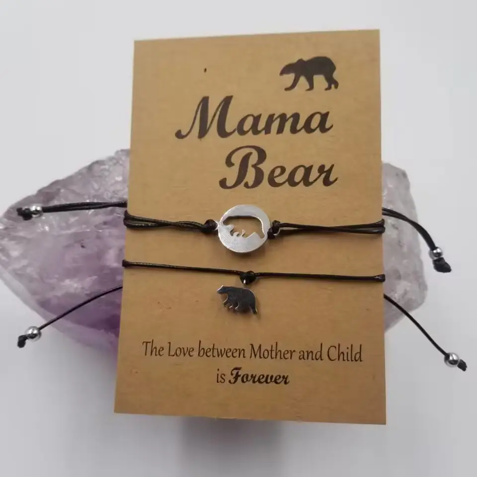 Mama Bear Bracelet Set