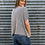 Thumbnail: Flowy Two Tone Top, Black