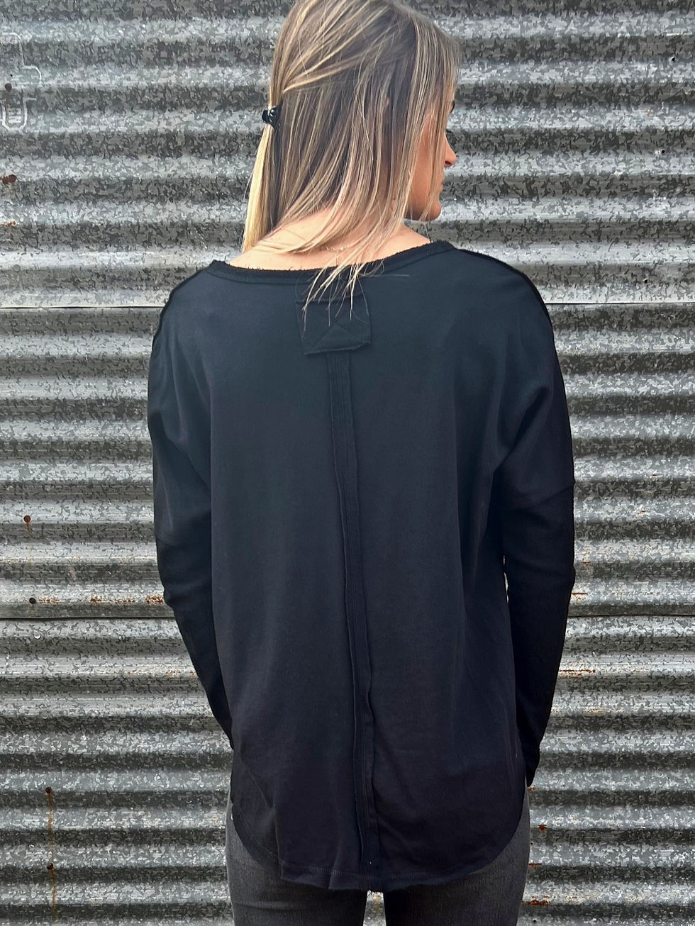 Thumbnail: Terry Contrast Top, Black