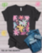 Black tee with floral design