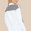 Thumbnail: White button down long sleeve blouse with black and white tie in front