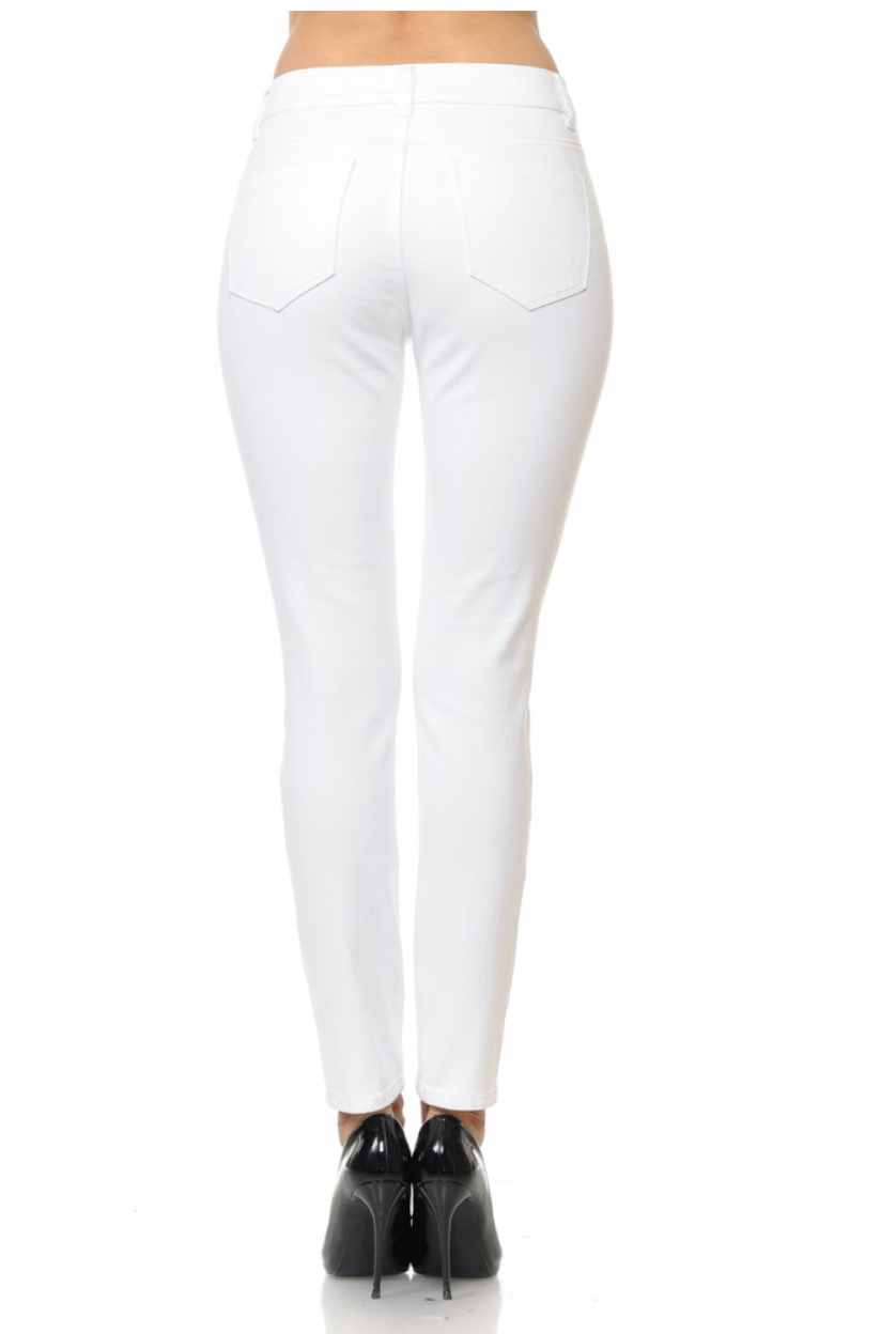 Thumbnail: Woman's back view wearing white pants against a white background.