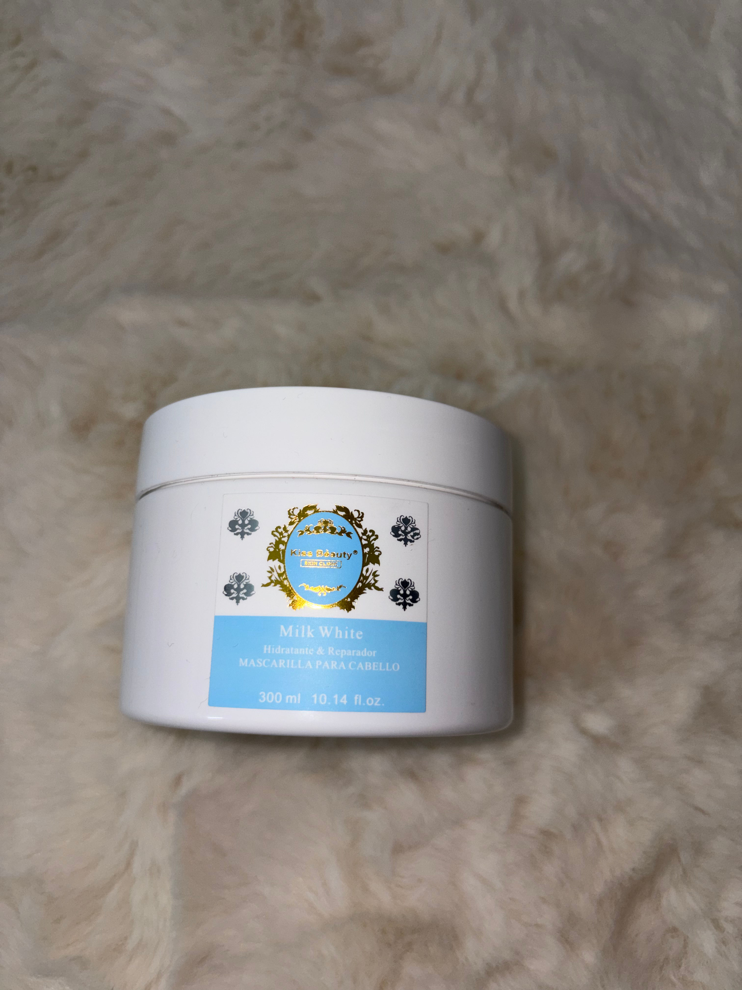 Mascarilla cabello blanco latte 