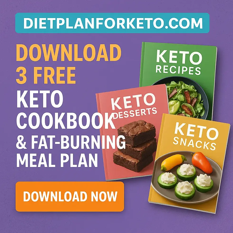 Download your 3 free Keto cookbooks and fat-burning meal plan now!