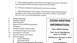 RESPA Site Rep Meeting Agenda & Minutes - 06/22/2020
