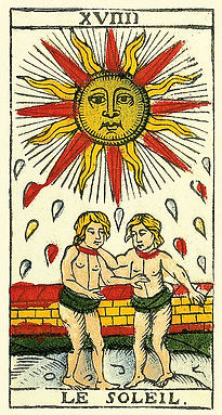 Carte de Tarot - Le Soleil - P. Madenié