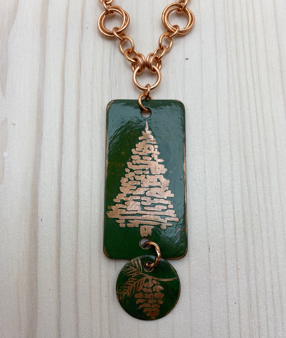 Thumbnail: Evergreen on Etched Copper Set