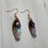 Thumbnail: Fire Painted Earrings with Purple Beads