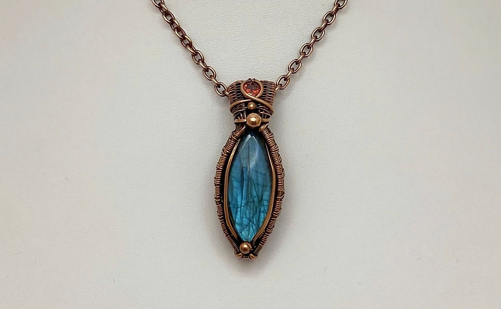 Thumbnail: Copper and Labradorite necklace