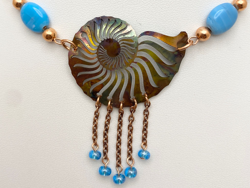 Thumbnail: Nautilus Flame Painted Copper Set
