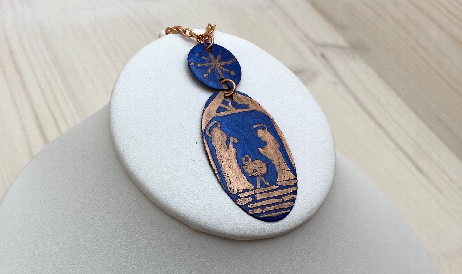 Rustic Holy Family Necklace