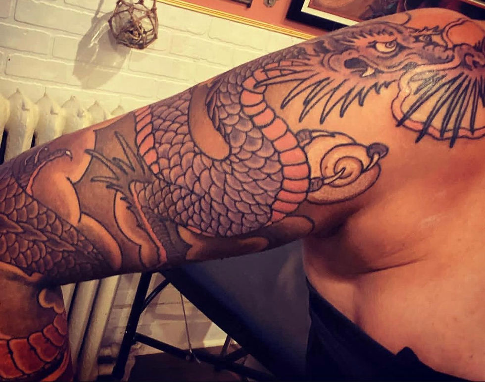 full back tattoo of a Goddess
