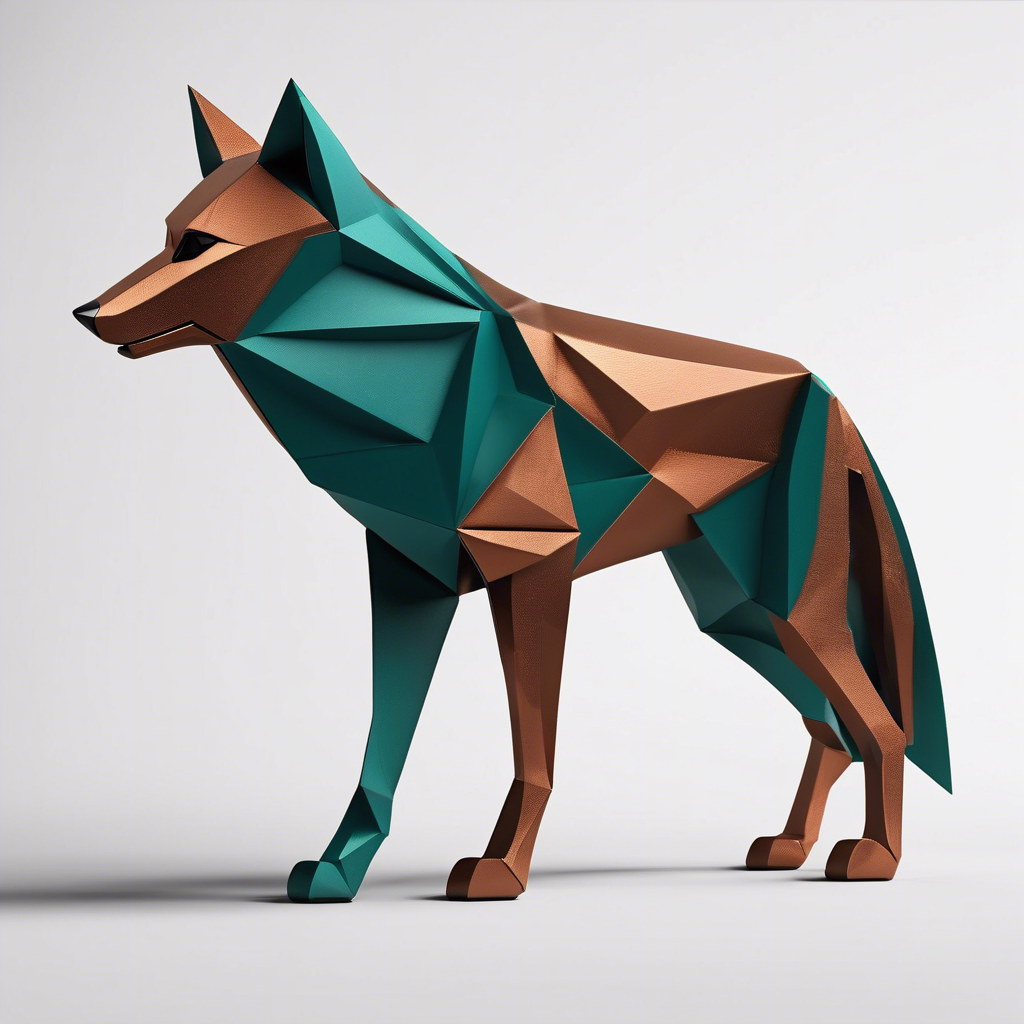 Geometric Wolf Art