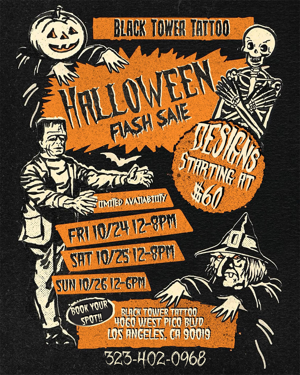 HALLOWEEN FLASH TATTOO EVENT!