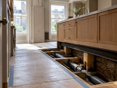 Edwardian townhouse refurbishment with exposed floor