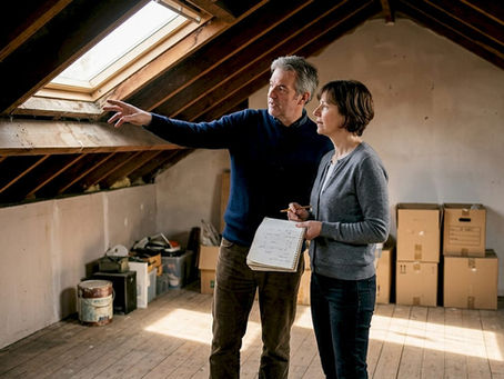 Couple planning loft conversion in attic