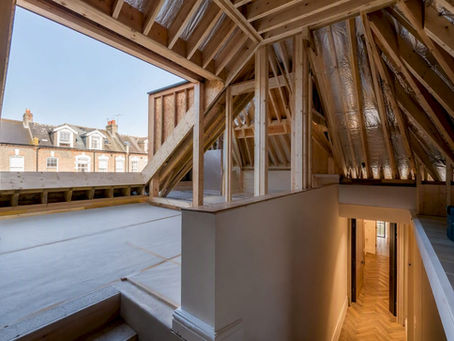 Victorian London loft conversion under construction