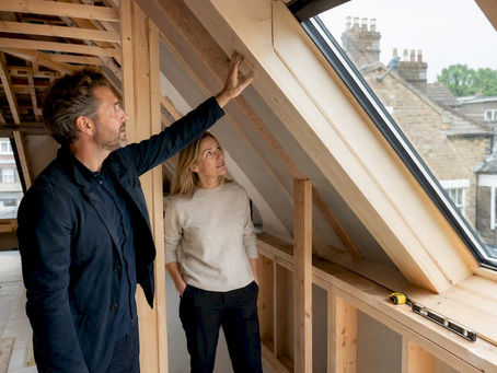 Architect reviewing an Edwardian loft conversion