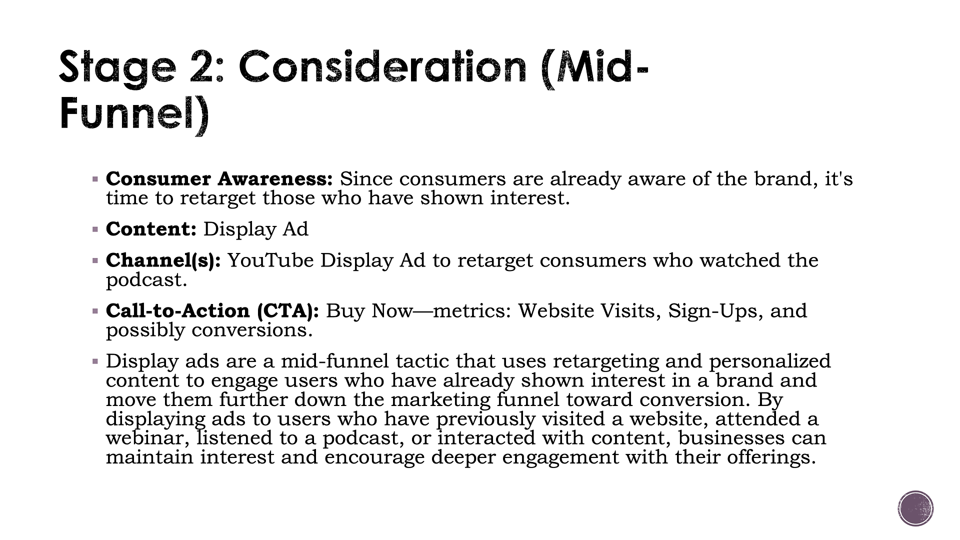 A presentation slide