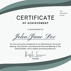 Certificate of achievement