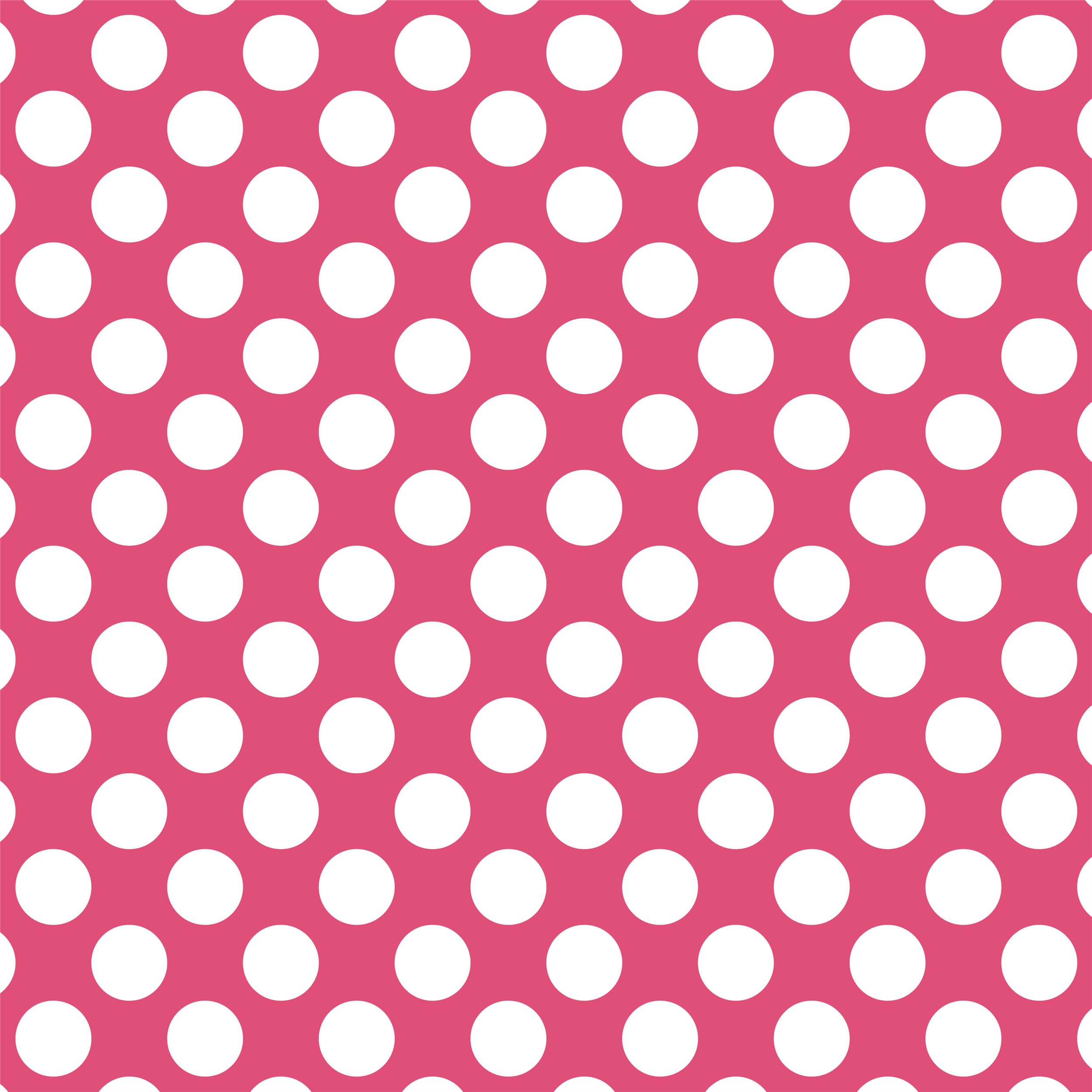 Pink and White Polka Dot Pattern Vinyl 12" x 12"