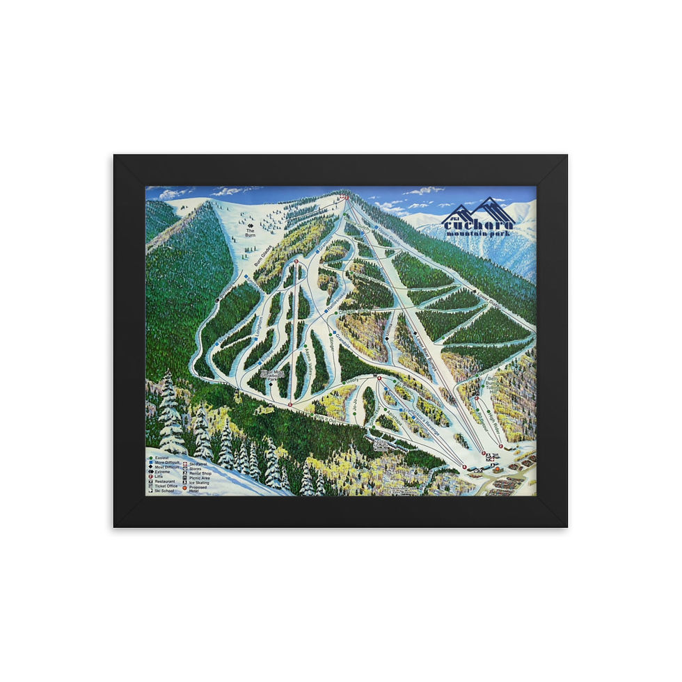 Baker Mountain Old School Ski Map