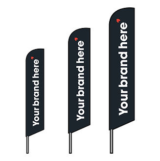 custom feather blade flags