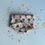 Thumbnail: Colorful poop balloon confetti party polyester pet bandana for dogs and cats front view