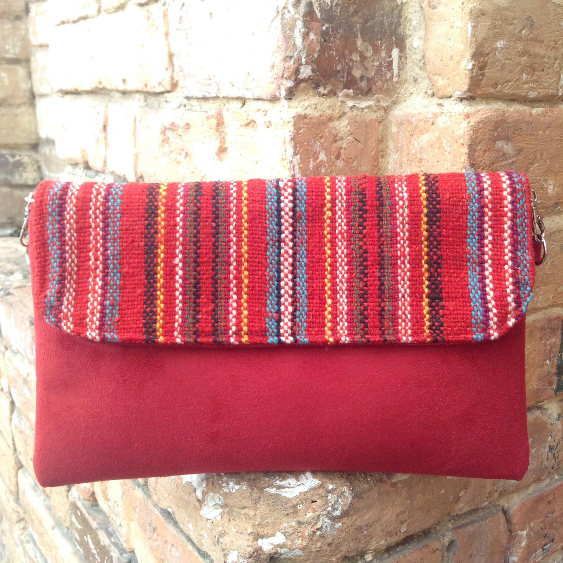 Bolso piel de castor rojo